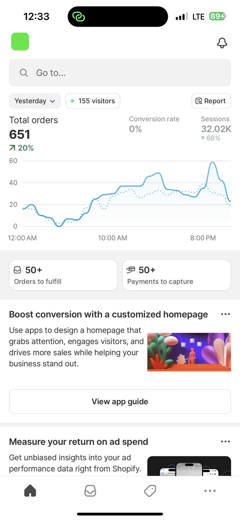 Shopify Dashboard — Strategy, not luck